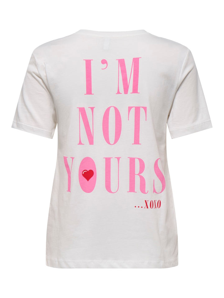 Onllotte Life Reg S/s Not Top Box J - Off-white