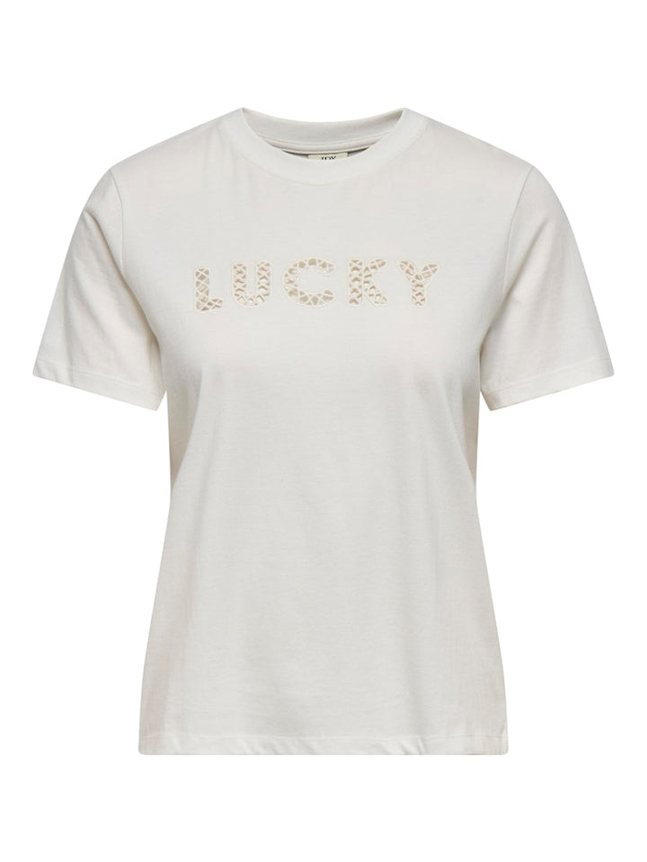 Jdyselma Ss Open Emb Top - Off-white