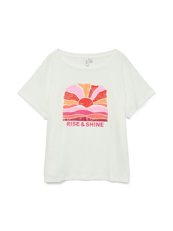 Vmdina S/s Boat Neck Top Jrs Btq Ga - Off-white