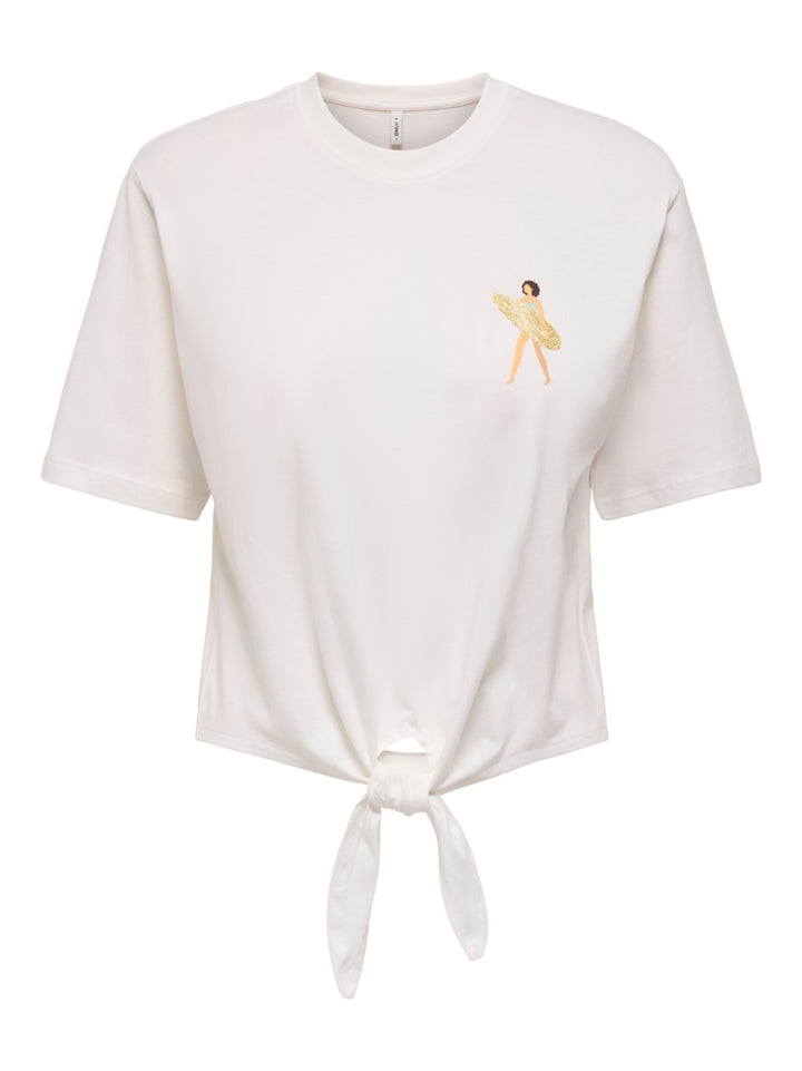 Onlbine Life S/s Ladies Top Box Jrs - Off-white