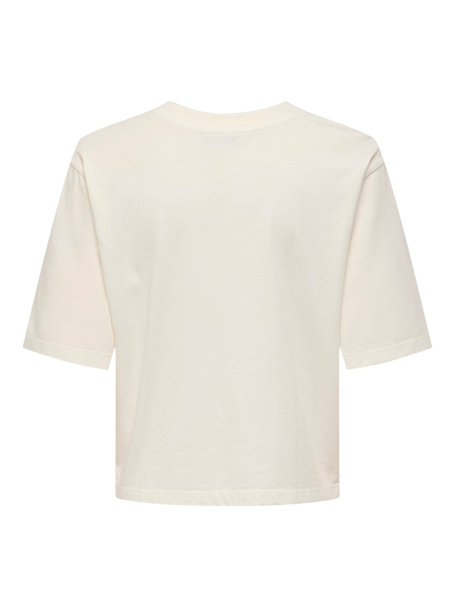 Jdycarla S/s Washed Print Top Jrs - Off-white