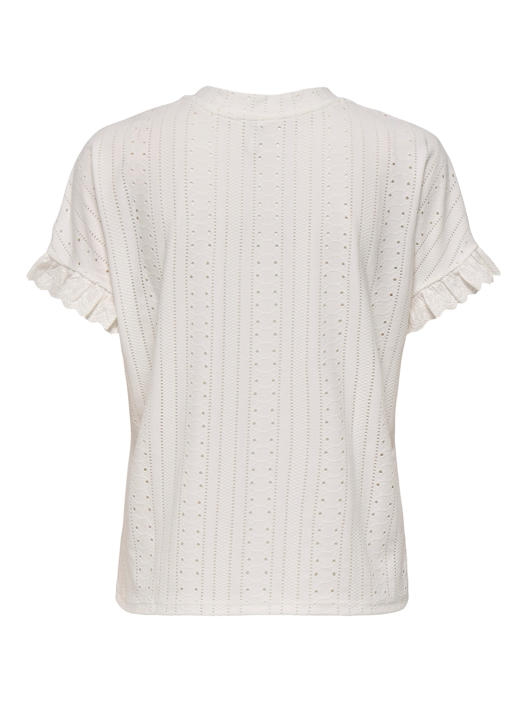 Onlsmilla S/s Frill Mix Top Cs Jrs - Off-white