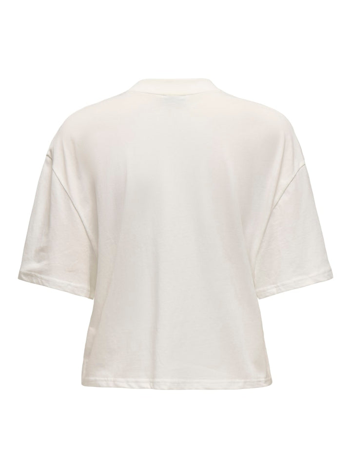 Jdybena Ss Loose Fit Print Top - Off-white