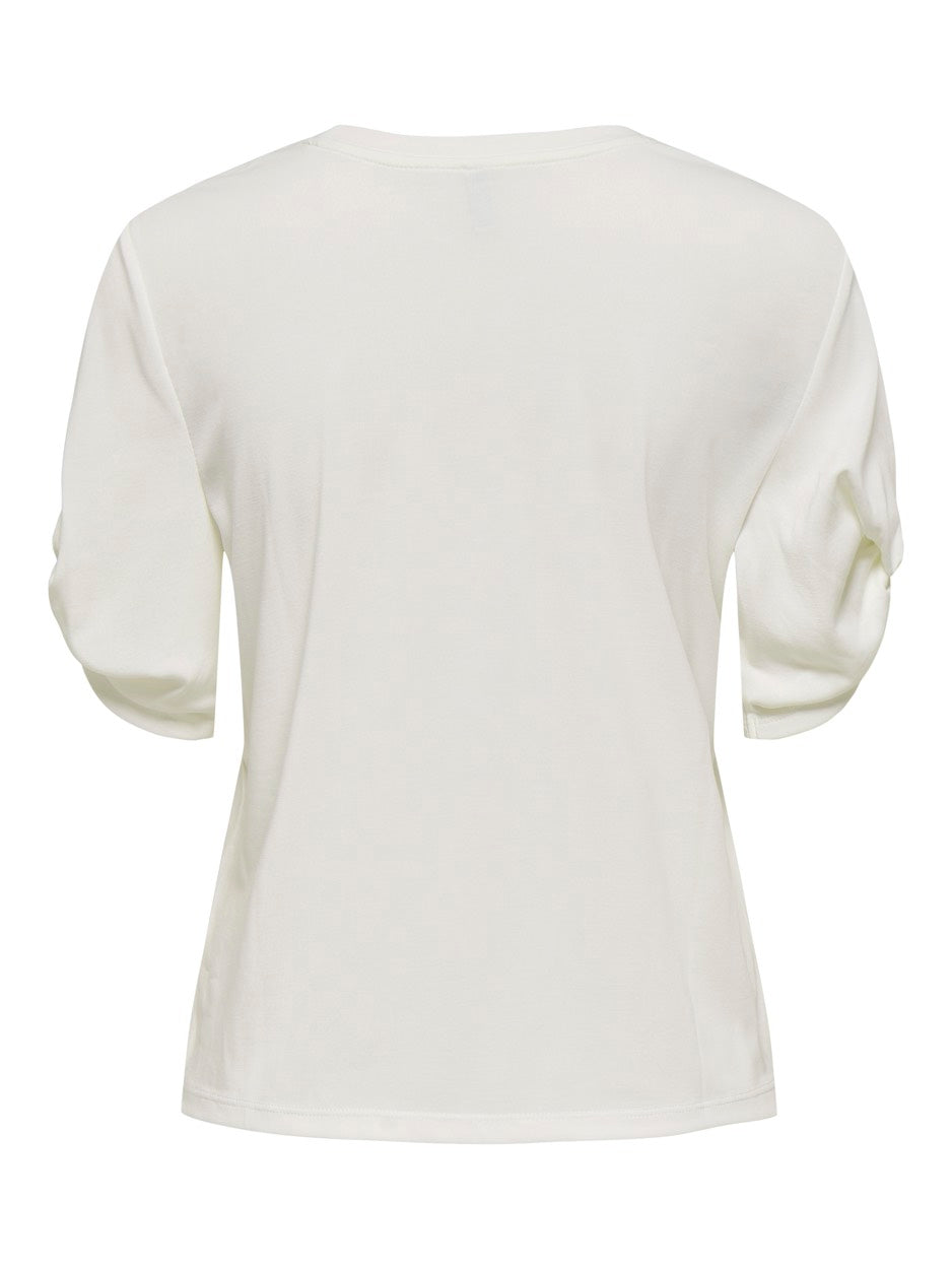 Onlfree Life S/s Create Top Box Jrs - Off-white