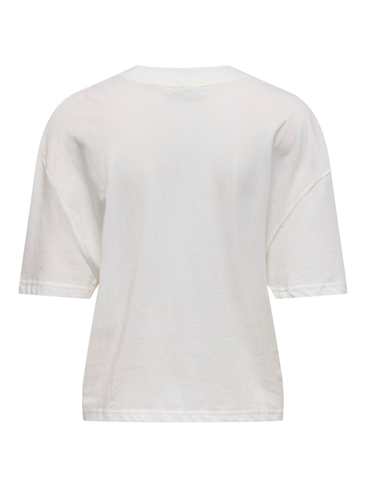 Jdybena Ss Loose Fit Print Top - Off-white