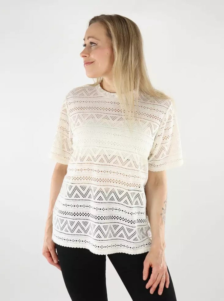 Onlaniri S/s O-neck Top Jrs - Off-white