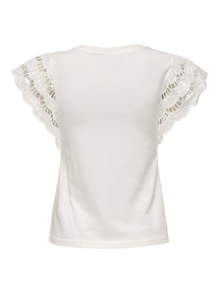 Onlmacy S/s O-neck Mix Top Box Jrs - Off-white