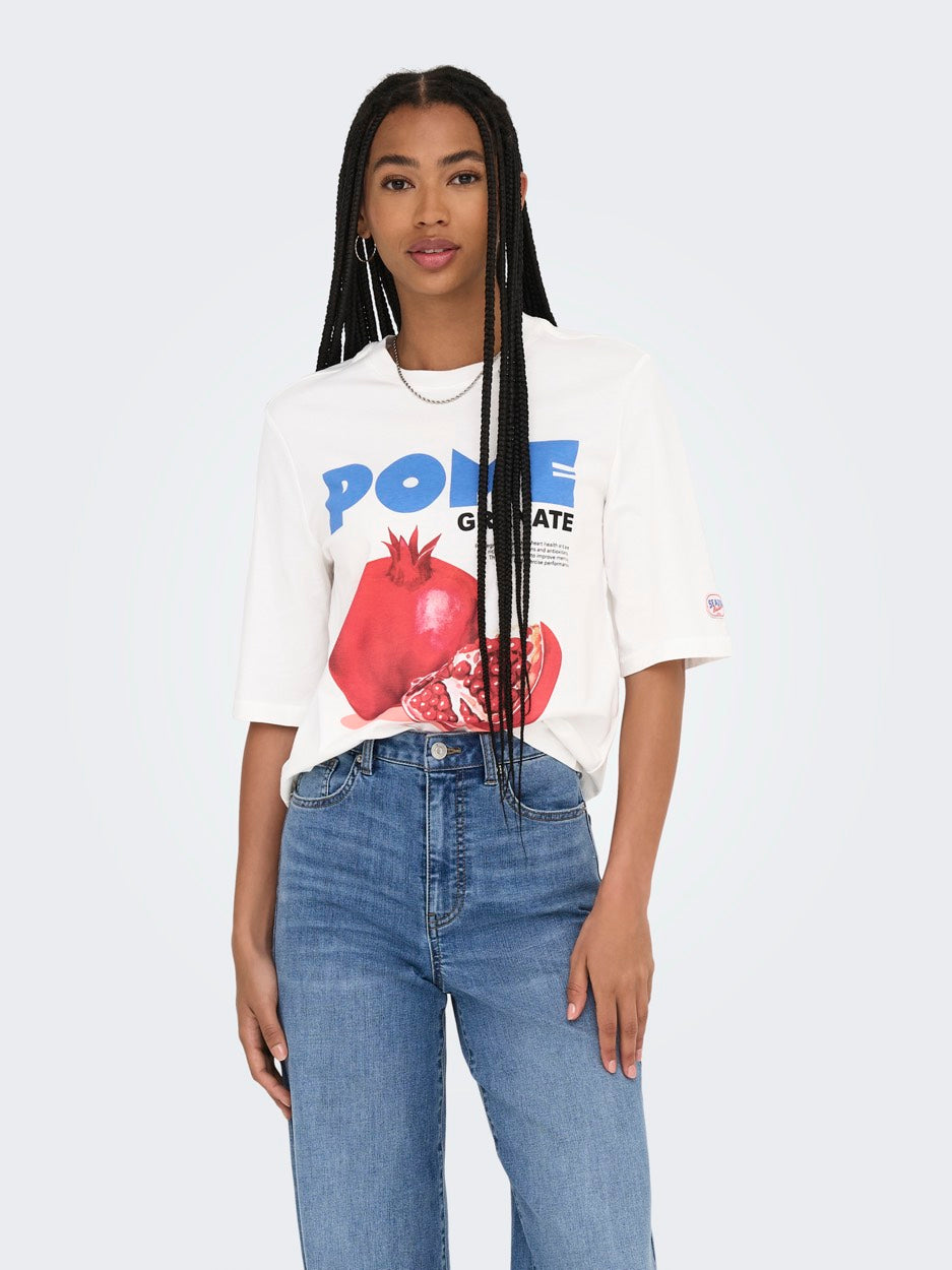 Onlphoebe S/s Fresh Top Box Jrs - Off-white