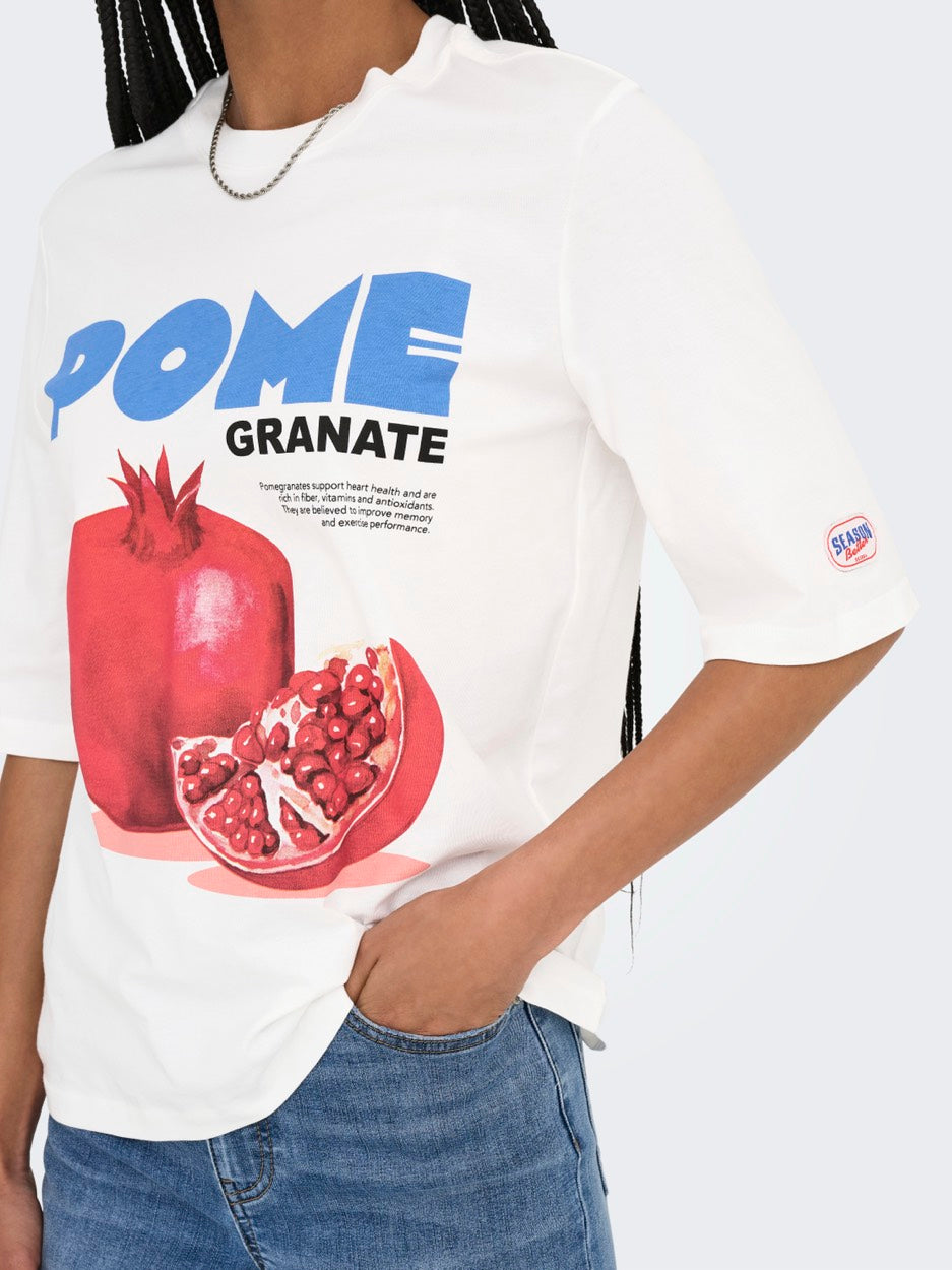 Onlphoebe S/s Fresh Top Box Jrs - Off-white