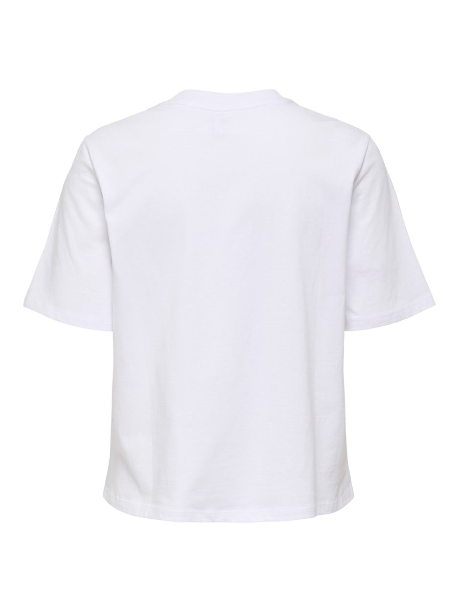 Onlrita S/s Flower Top Box Jrs - Off-white