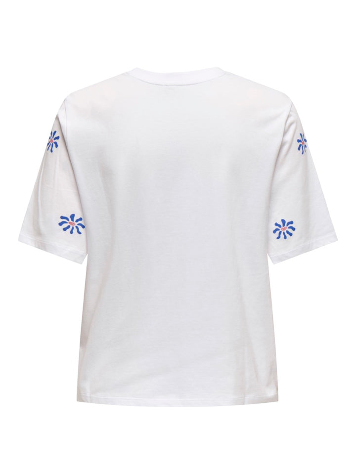 Onlrita S/s Flower Top Box Jrs - Off-white