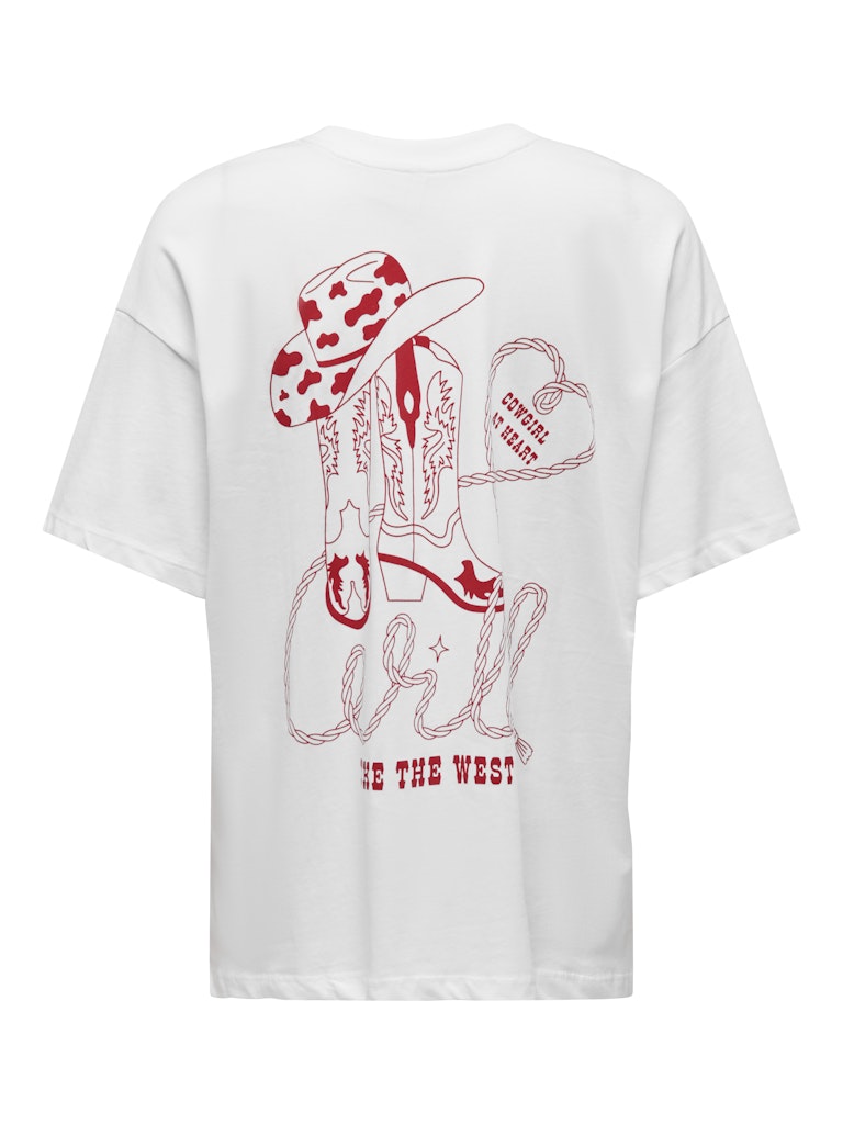 Onlvivvi Life S/s Lovely Top Jrs - Off-white