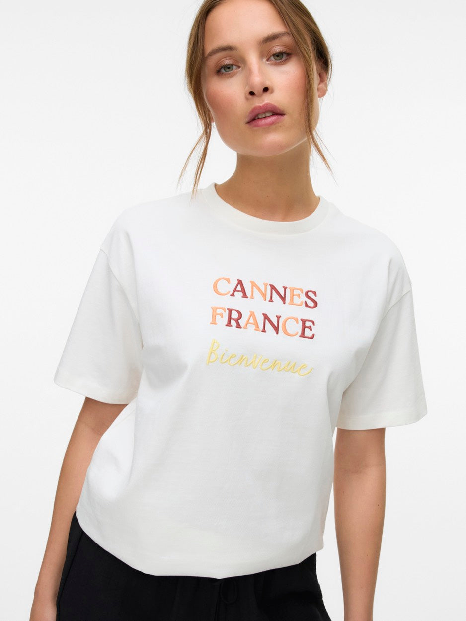 Vmsara Mia Ss Top Box Jrs Spe Ga - Off-white