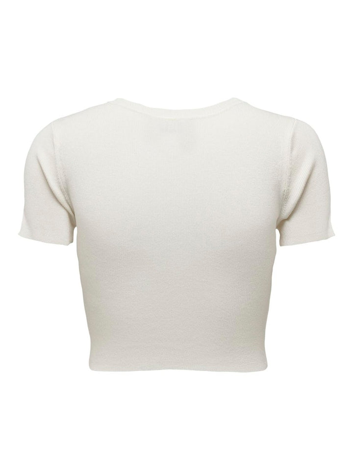 Jdycirkeline Ss Crop Top - Ecru