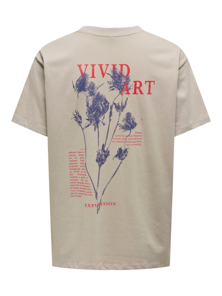 Onlpoppy Life S/s Flower Top Box Jr - Zand