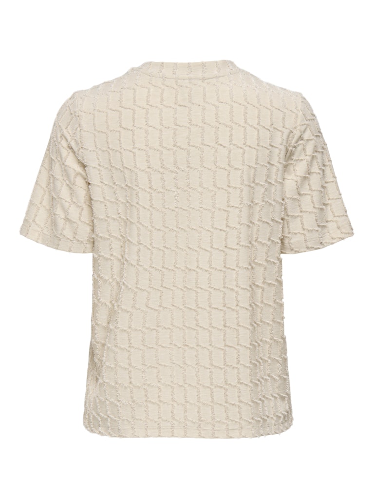 Onlines Life 2/4 O-neck Glitter Top Jrs - Beige