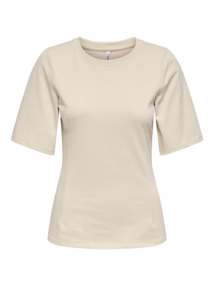 Onlmarie Life S/s Waist Top Jrs - Beige