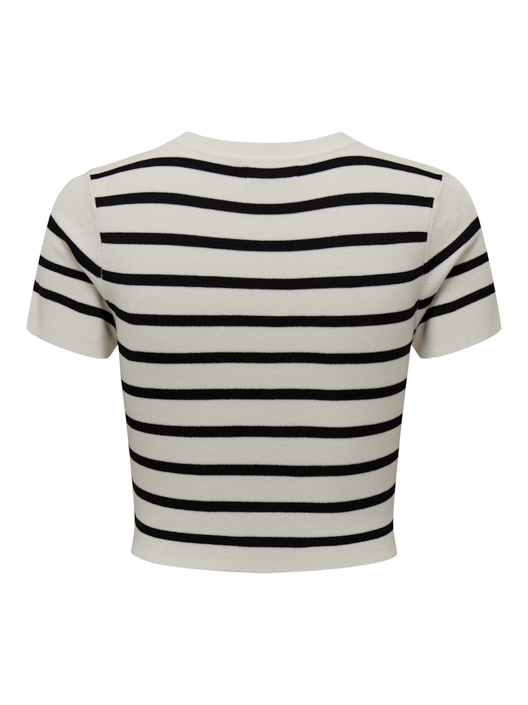 Jdycirkeline Ss Crop Top - Ecru Dessin