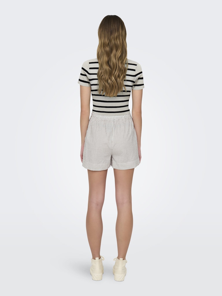 Jdycirkeline Ss Crop Top - Ecru Dessin