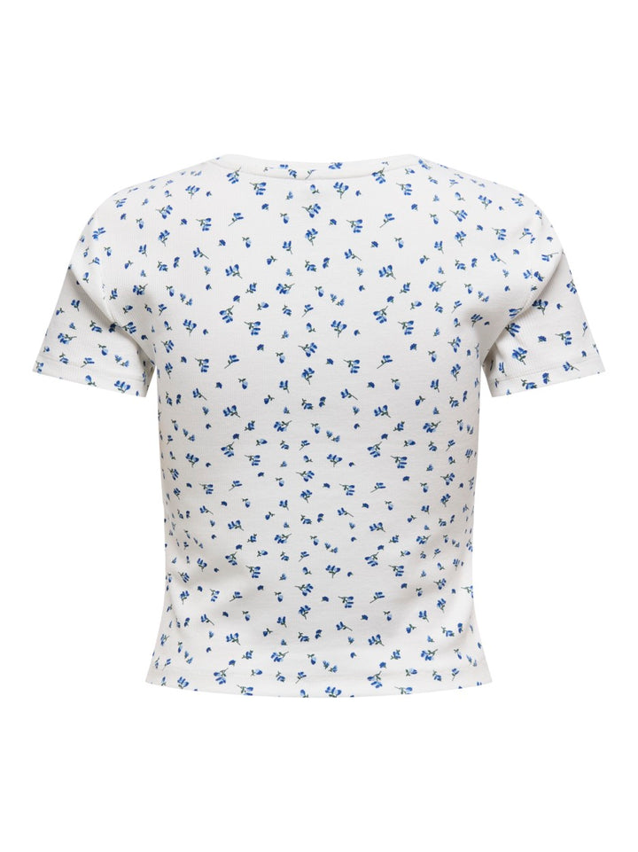 Onlfenja Life Ss Aop Top Jrs Noos - Wit Dessin