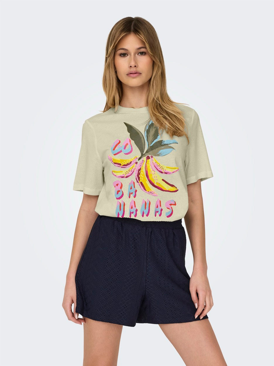 Onlblinis Life S/s Fruit Top Box Jrs - Geel