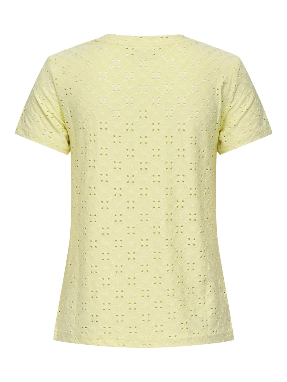 Jdycathinka S/s Tag Top Jrs Noos - Licht Geel