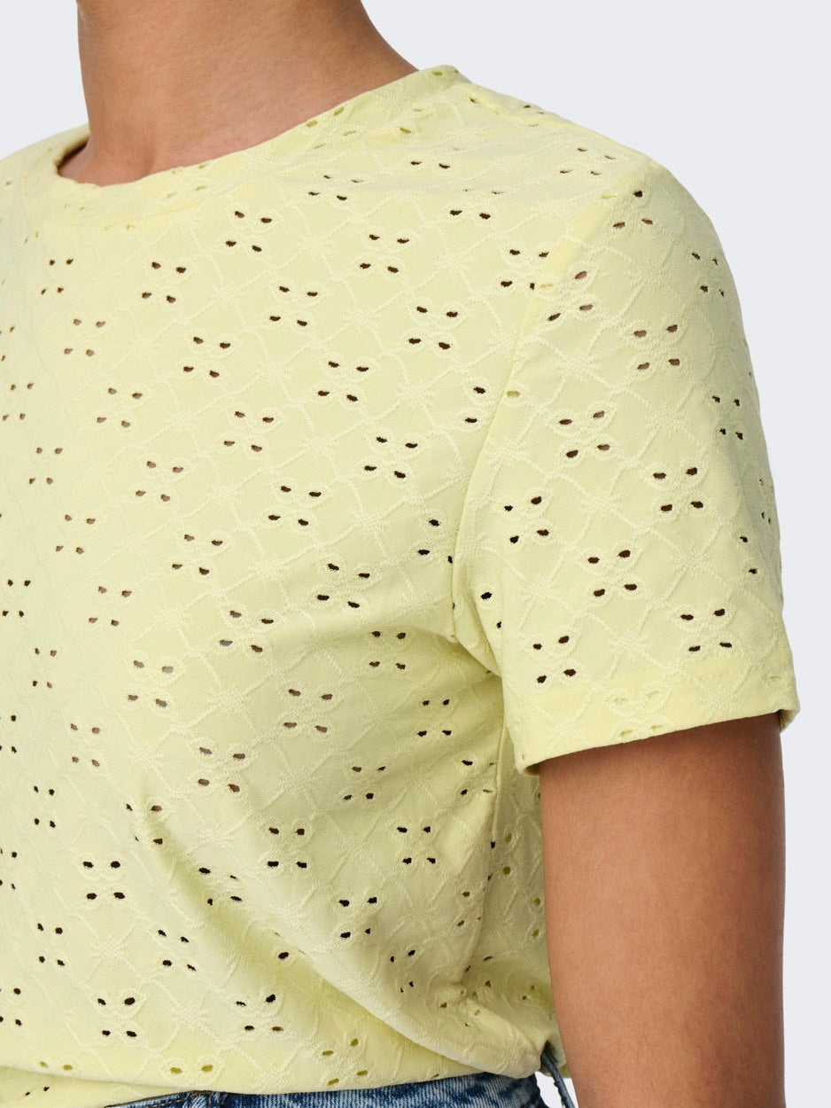 Jdycathinka S/s Tag Top Jrs Noos - Licht Geel