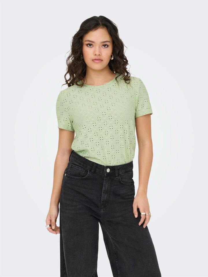 Jdycathinka S/s Tag Top Jrs Noos - Olijf