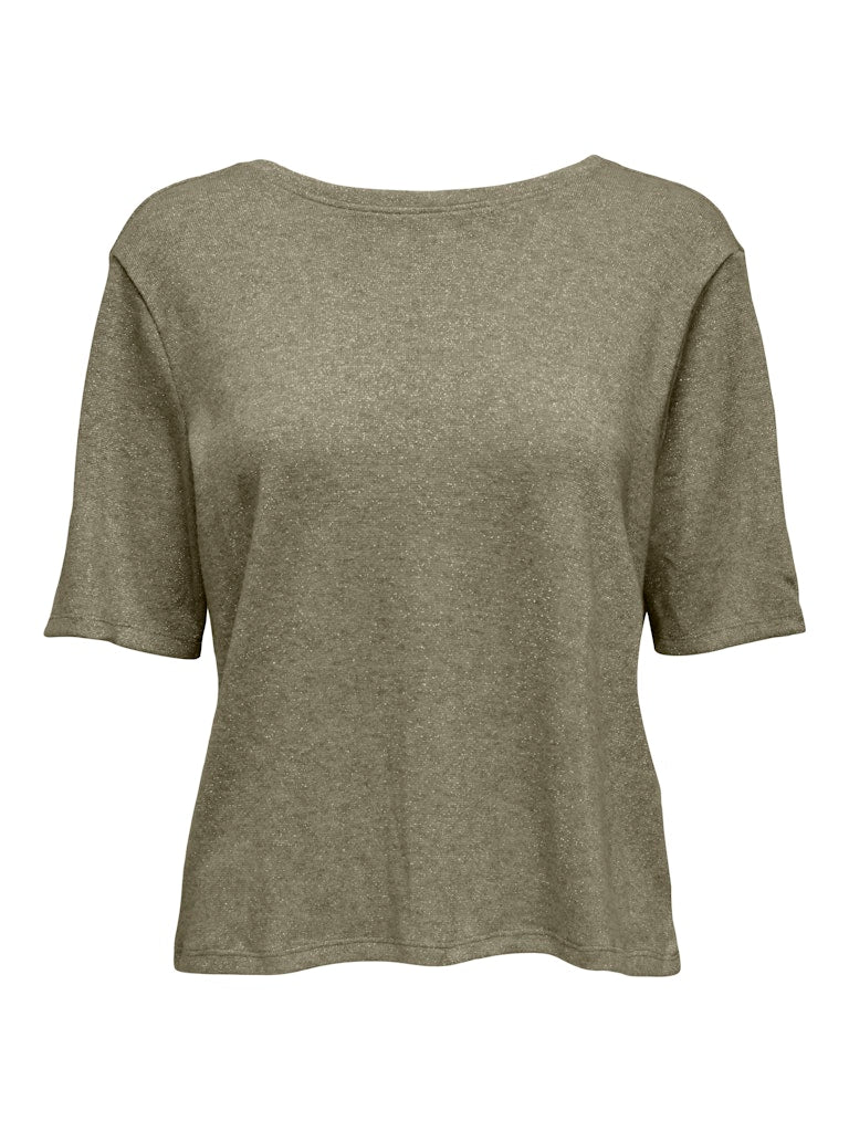 Onlfalka 2/4 Glitter Top Cc Jrs - Kaki