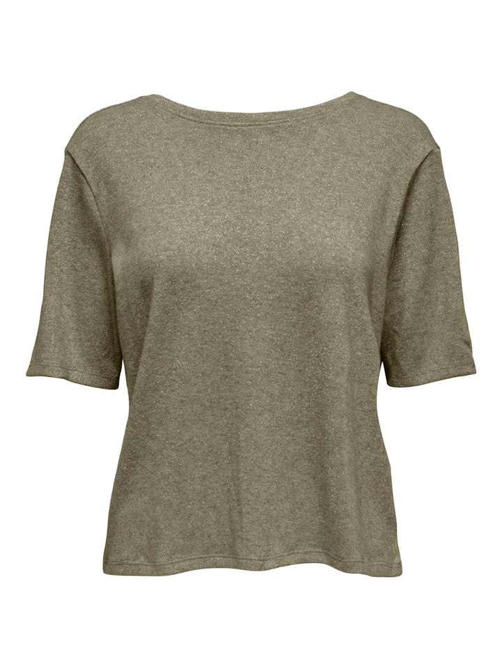 Onlfalka 2/4 Glitter Top Cc Jrs - Kaki