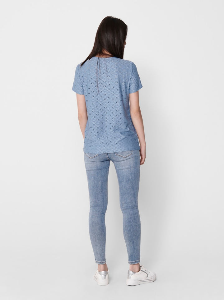 Jdycathinka S/s Tag Top Jrs Noos - Lichtblauw