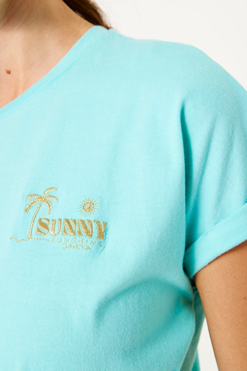 Garcia - Korte mouw T-shirts - 4339.32.0007 - Aqua