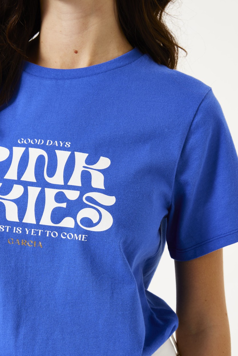 Garcia - Korte mouw T-shirts - 4339.34.0008 - Kobalt