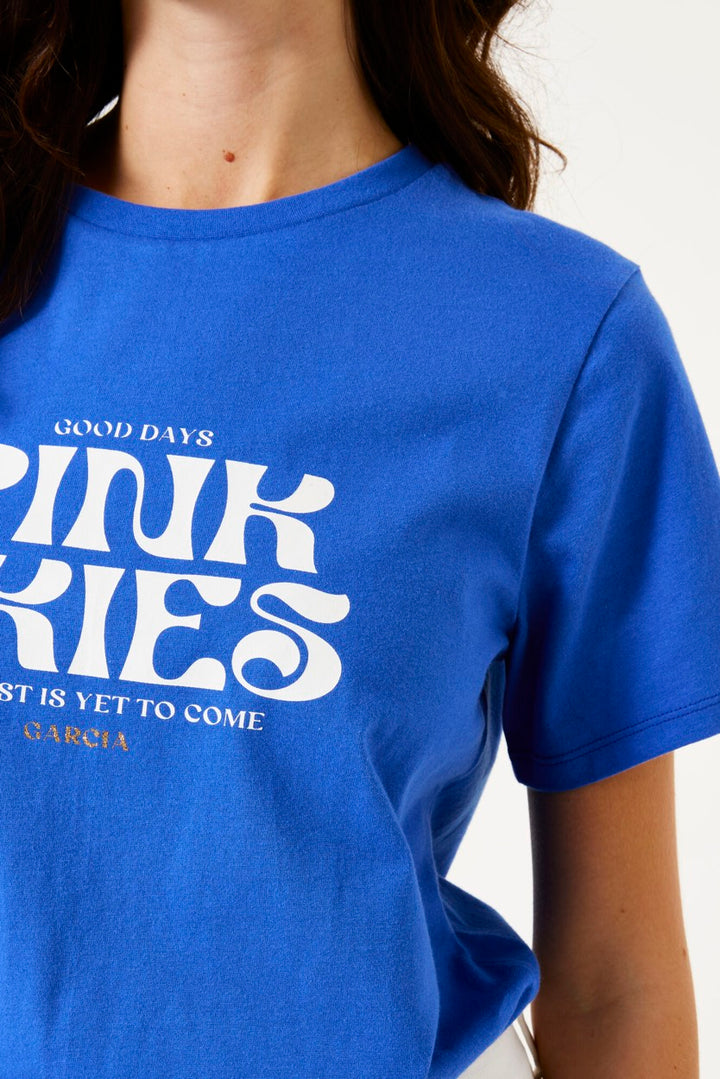 Garcia - Korte mouw T-shirts - 4339.34.0008 - Kobalt