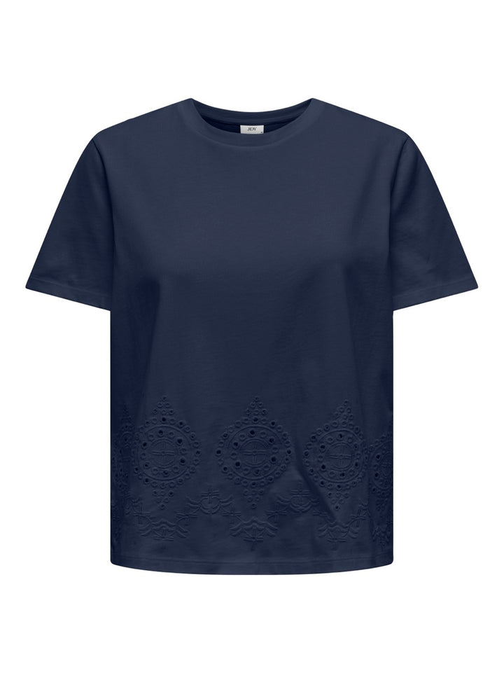 Jdycif Ss Broderie Anglaise Top - Navy