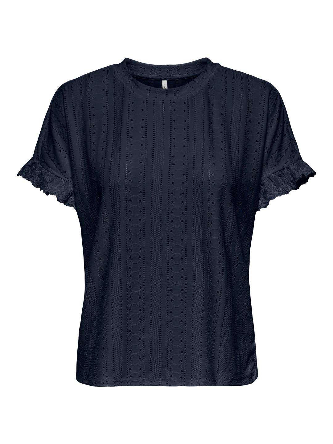 Onlsmilla S/s Frill Mix Top Cs Jrs - Navy