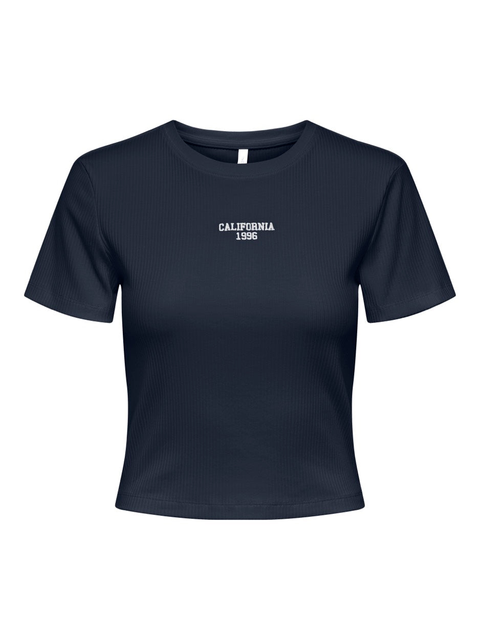 Onlvela Life S/s Short Emb. Tee Box Jrs - Navy