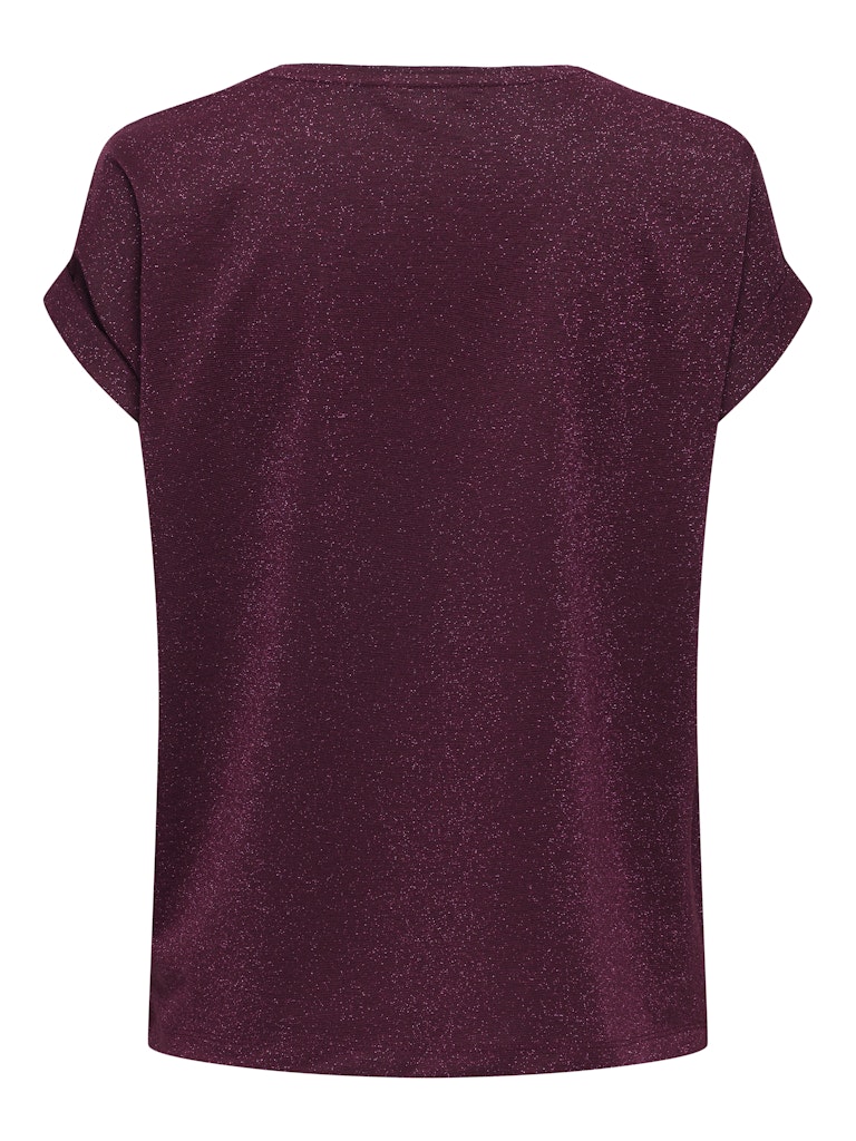 Onlmoster Glitter S/s Top Jrs - Wijnrood