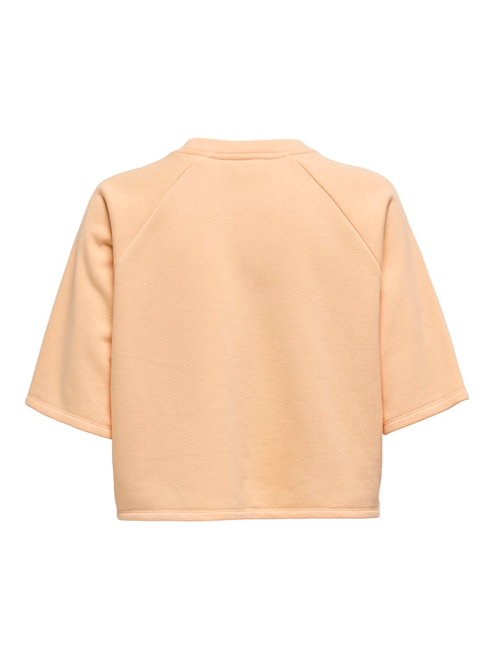 Onlcora S/s Print O-neck Ub Swt - Abricot