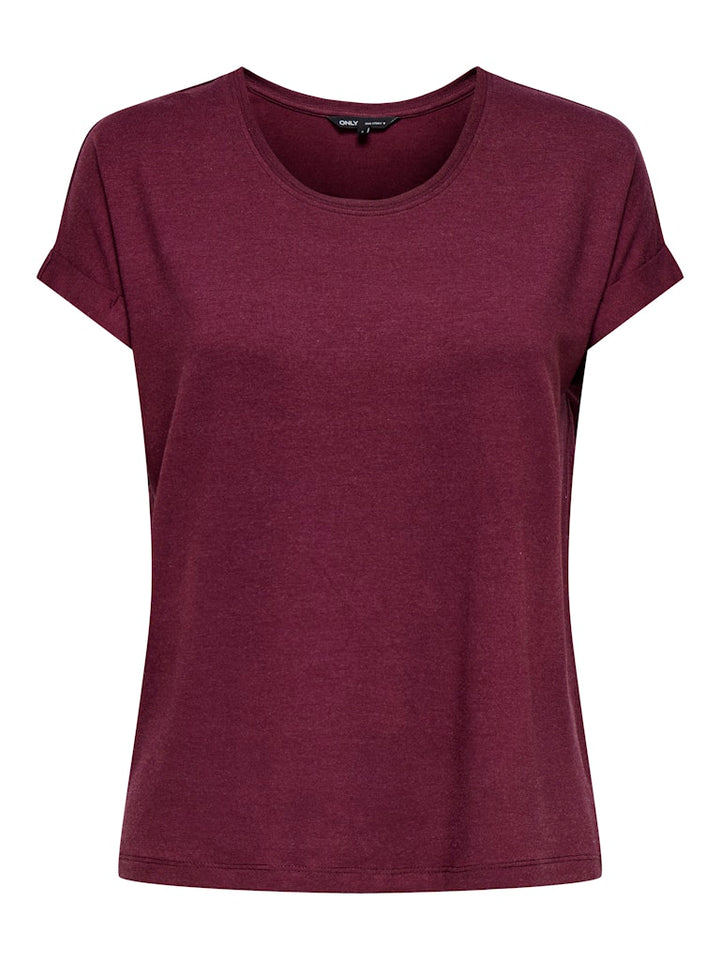 Onlmoster S/s O-neck Top Noos Jrs - Bordeaux