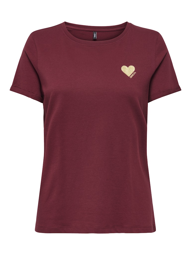 Onlkita Life S/s Top Noos - Bordeaux