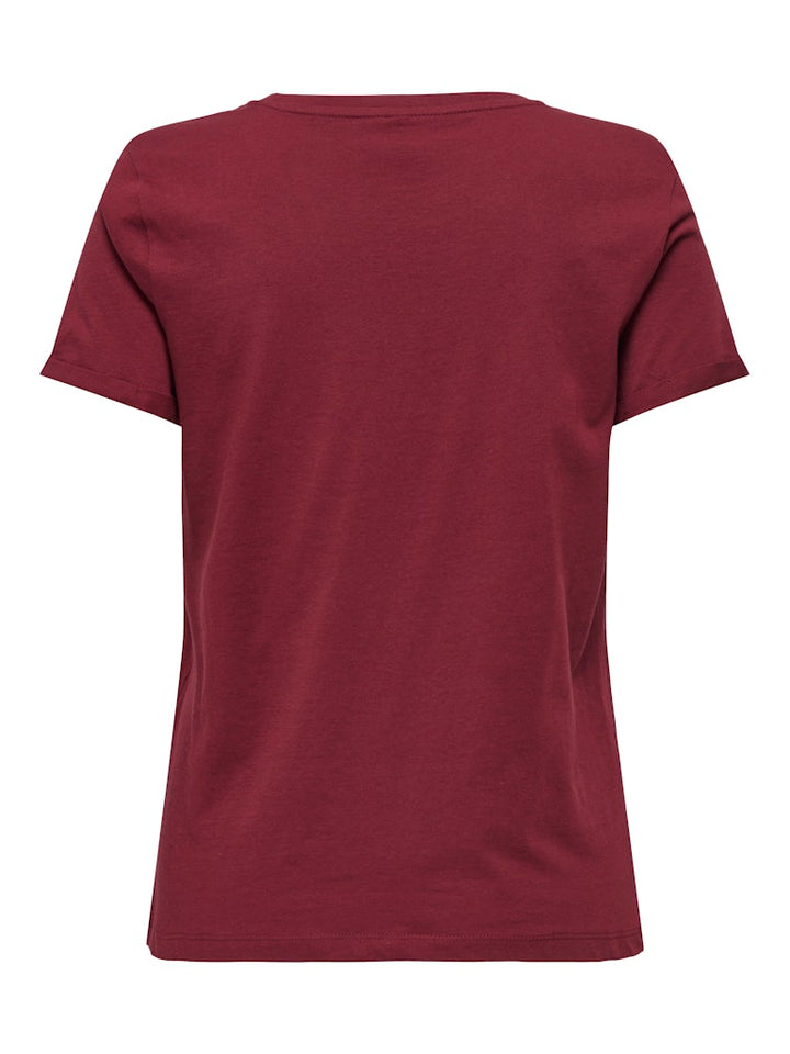 Onlkita Life S/s Top Noos - Bordeaux