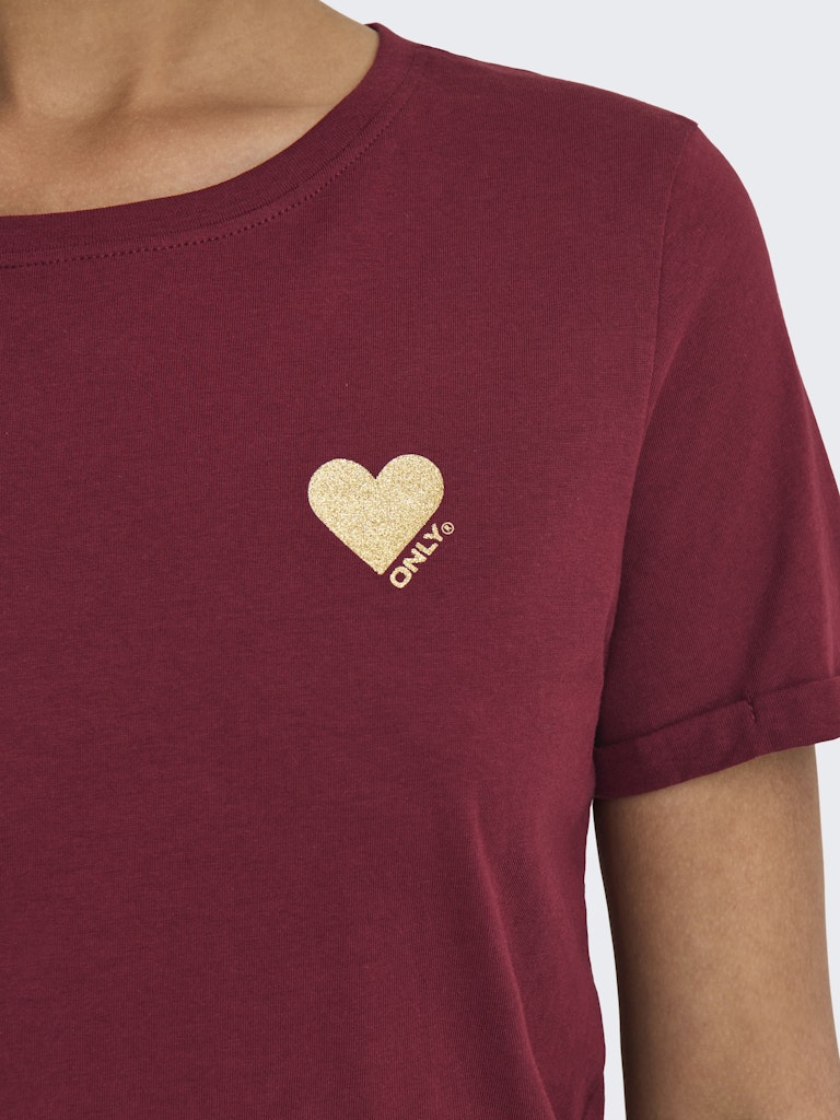 Onlkita Life S/s Top Noos - Bordeaux