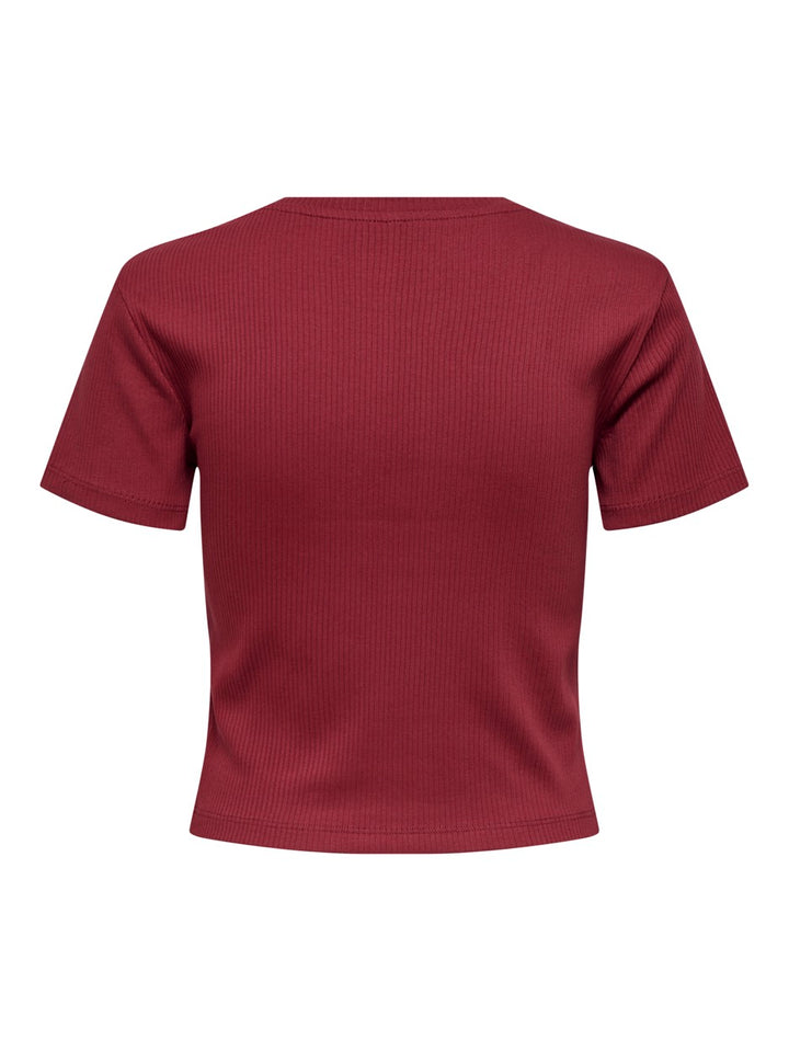 Onlvela Life S/s Short Emb. Tee Box Jrs - Bordeaux