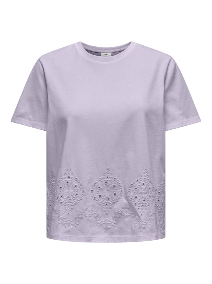 Jdycif Ss Broderie Anglaise Top - Lila