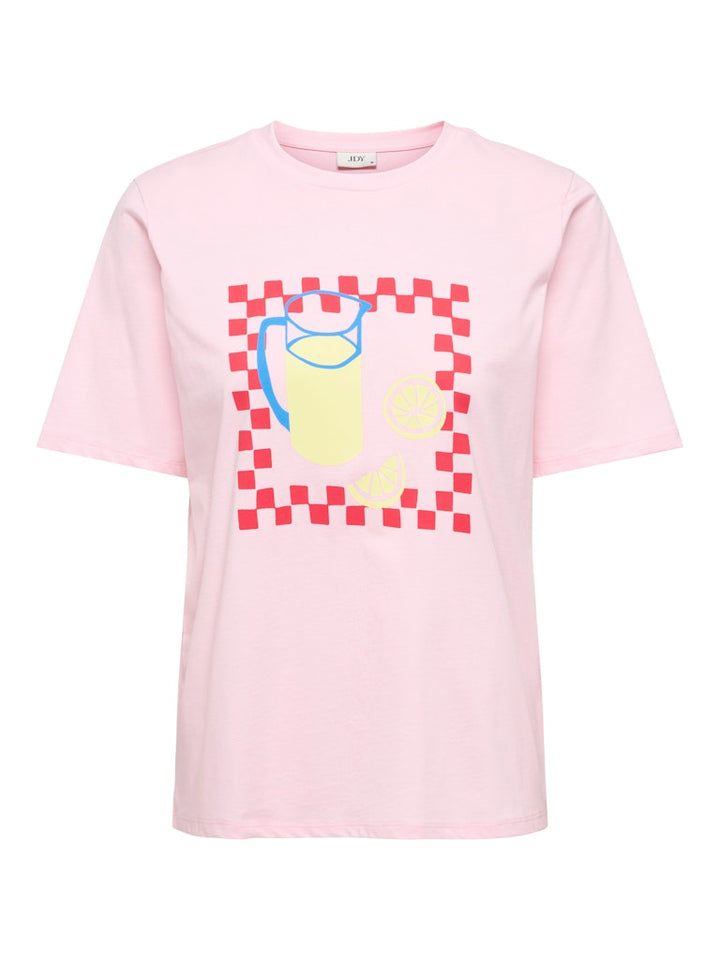 Jdytinne S/s Summer Print T-shirt Jrs - Roze