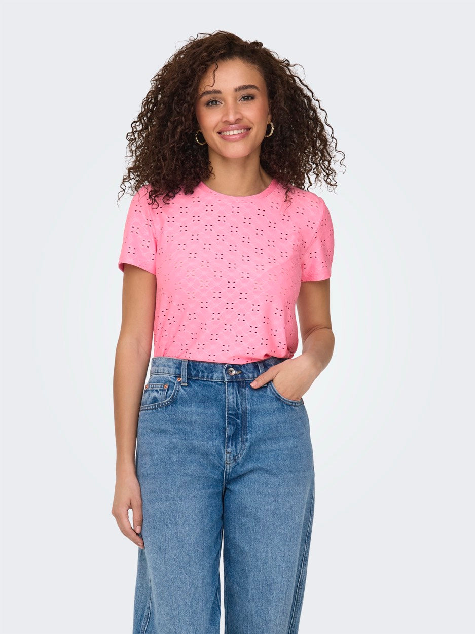 Jdycathinka S/s Tag Top Jrs Noos - Roze