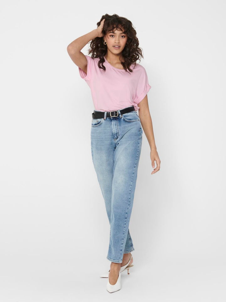 Onlmoster S/s O-neck Top Noos Jrs - Licht Roze