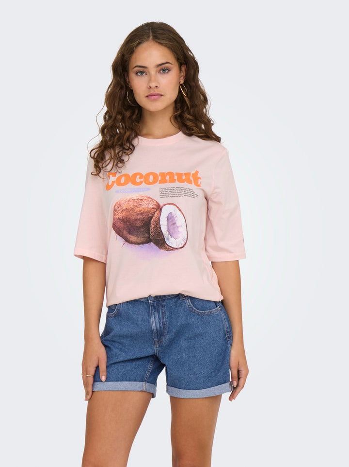 Onlphoebe S/s Fresh Top Box Jrs - Zalm/peach