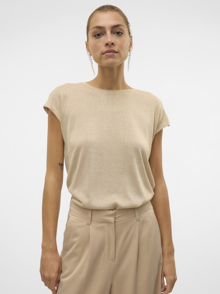 Vmsarah Ava Ss Top Jrs Ga Noos - Licht Bruin